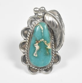 Sterling and Turquoise Native American Ring