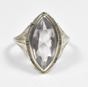 14k White Gold Filigree Ring