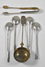 Russian 84 Silver Tea Serving Utensils