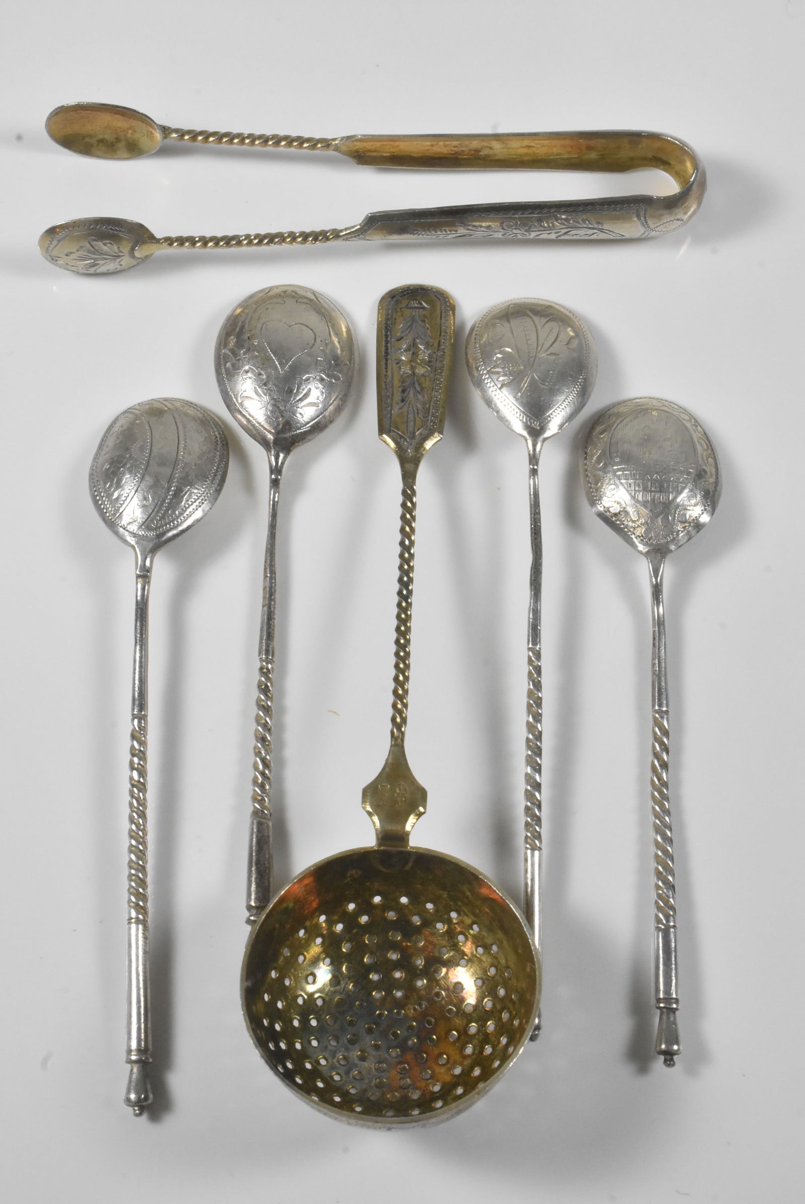 Russian 84 Silver Tea Serving Utensils (1 of 5)