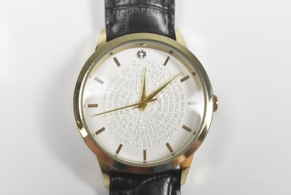 Mens Stauer Lord's Prayer Wristwatch