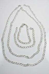 Arezzo Italy Sterling Necklaces and Bracelets Group