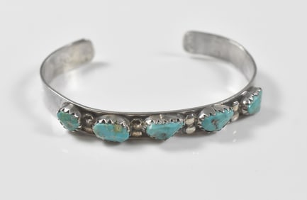 Sterling and Turquoise Cuff Bracelet