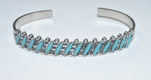 Sterling and Turquoise Cuff Bracelet