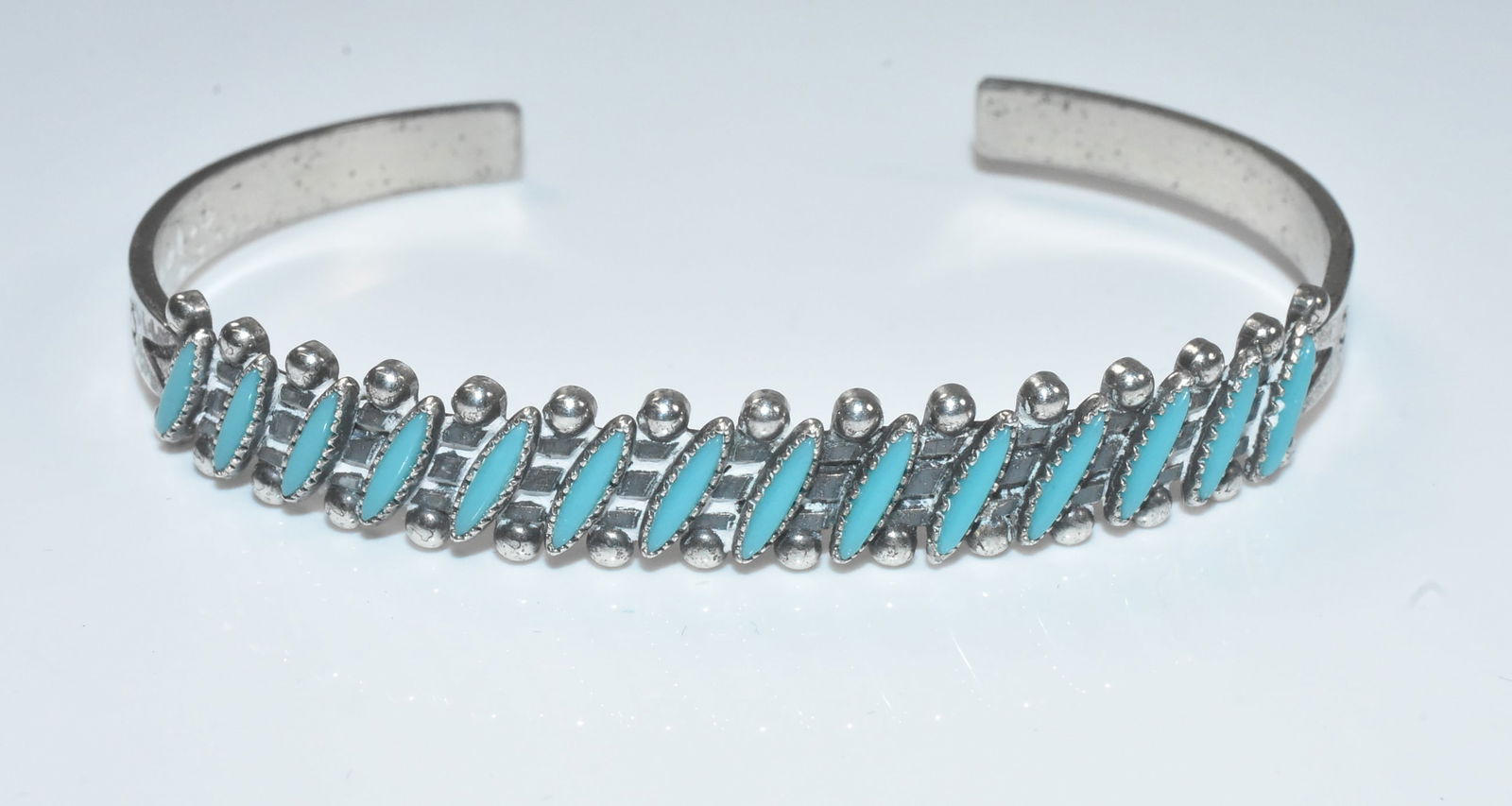 Sterling and Turquoise Cuff Bracelet (1 of 3)