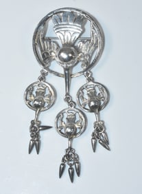 Spratling of Mexico Silson Silver Tone Pin Brooch