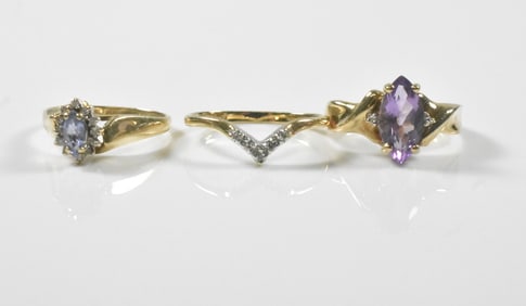 10k Yellow Gold Rings Group