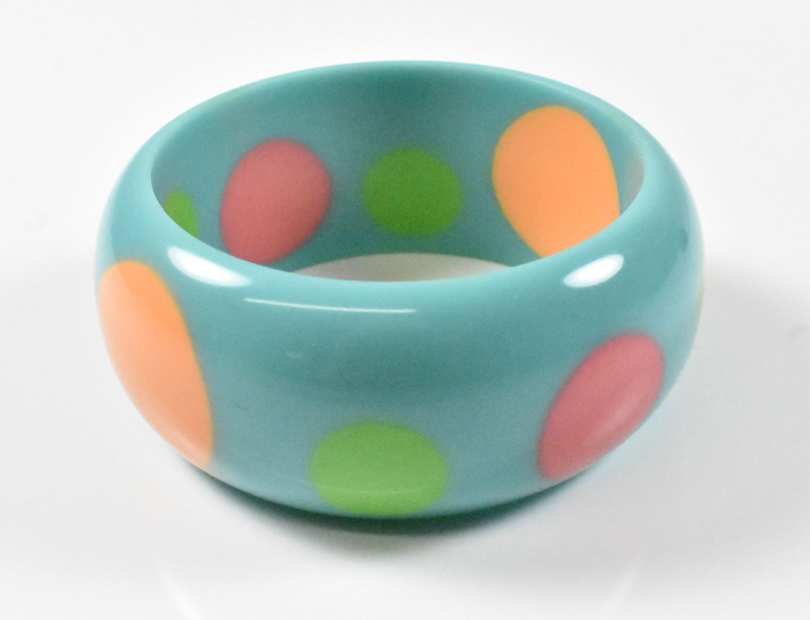 Bakelite Style Polka Dot Bangle Bracelet (1 of 2)