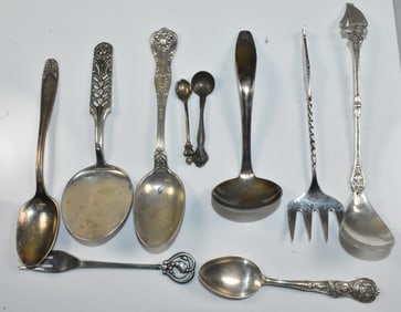 Silver Spoons and Forks Group Includes Georg Jensen
