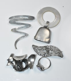 Sterling Jewelry Group with Danecraft Pin