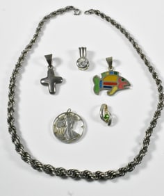 Sterling and 835 Silver Jewelry Group