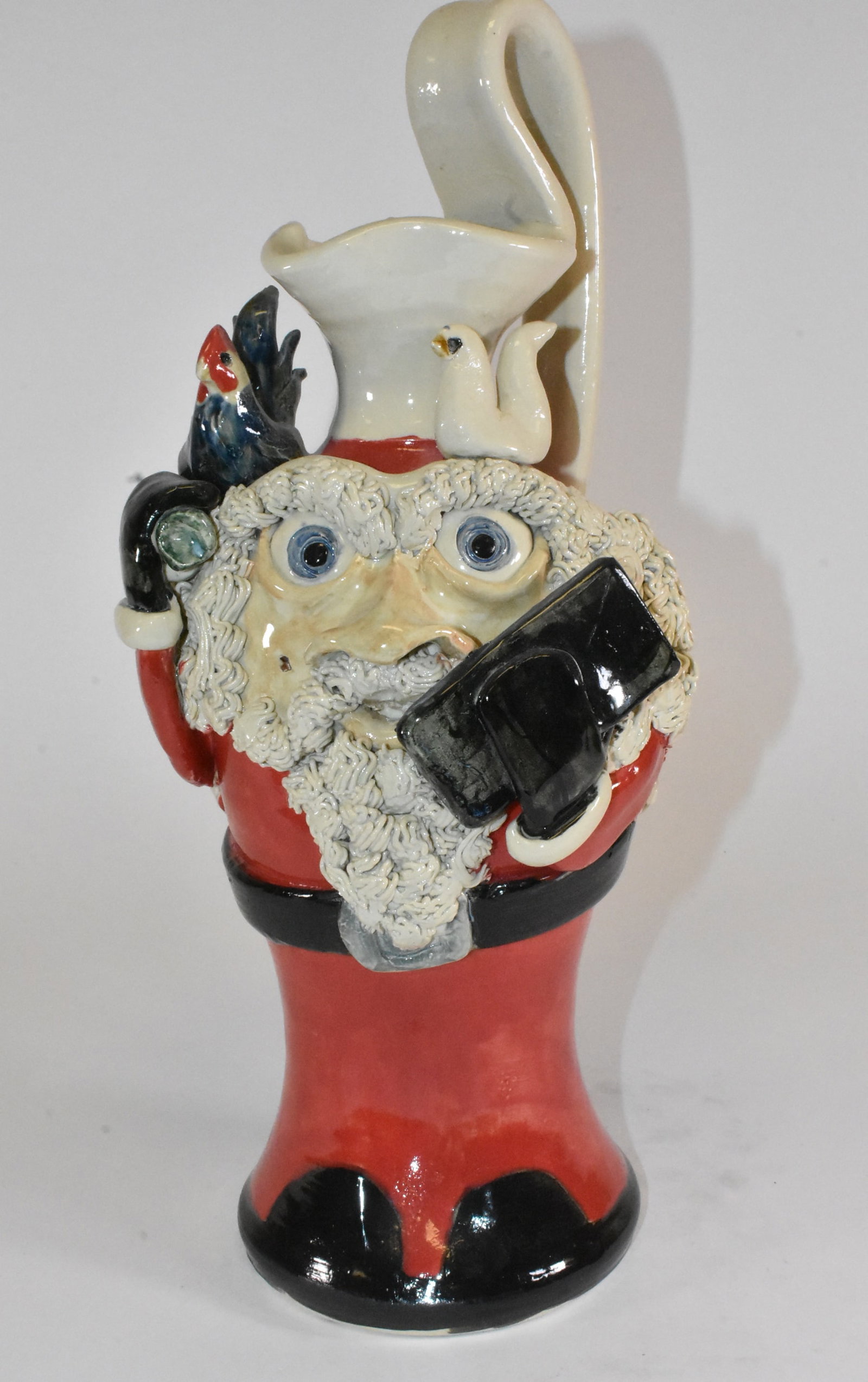 Steve Turpin Ho-Ho #89 Santa Claus Folk Art Jug 2009 (1 of 5)