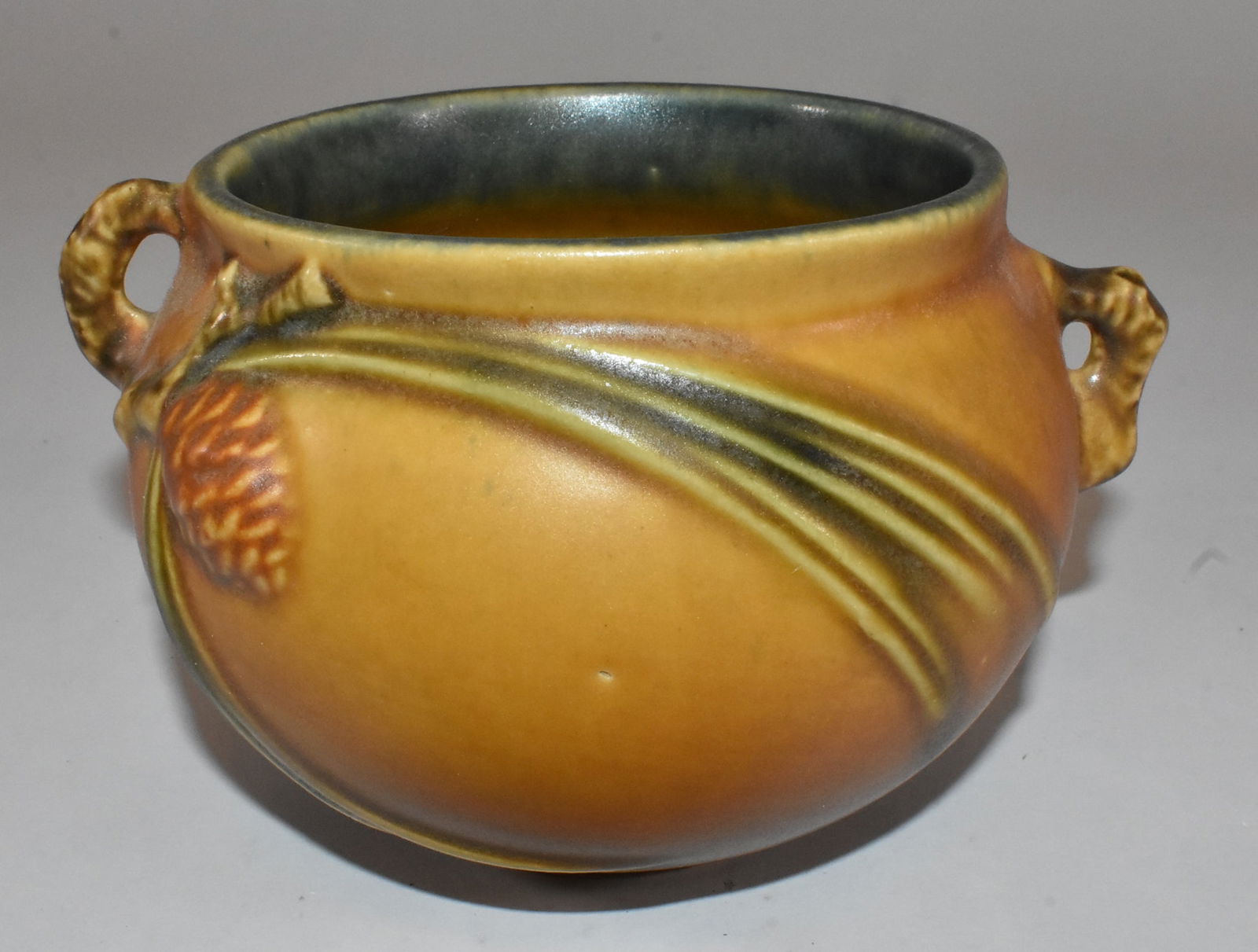 2 Roseville Pinecone Vases, 5 1/4" Wide - 5