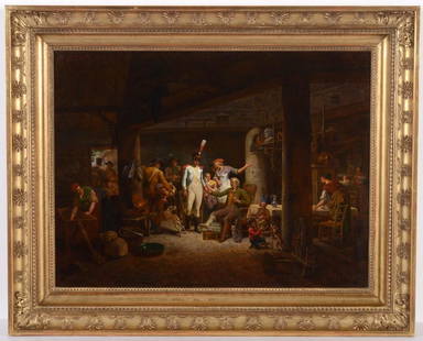 Jean Louis Demarne (1752-1829) "Le Depart Du Soldat",: Jean Louis Demarne (1752-1829) "Le Depart Du Soldat", rediscovered work, 1806/14 This important and exceedingly qualitative oil painting by Belgo-French turn of the 19th-century artist Jean Louis Dema