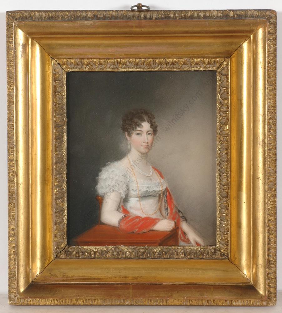 Mrs. Ellen Sharples (1769-1849)-Attrib. "Portrait of a: Mrs. Ellen Sharples (1769-1849)-Attrib. "Portrait of a Young Lady", pastel, ca.1805 Acquired in April 2011 via London antique trade, it is an absolutely typical and authentic work of well-known Englis