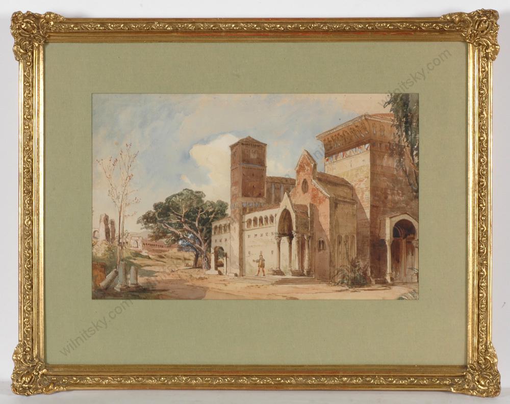 Johann Kautsky (1827-1896) "Stage Project", Watercolor,: Johann Kautsky (1827-1896) "Stage Project", Watercolor, ca.1850 Johan Kautsky (1827 Prague â€“ 1896 Vienna) studied at the Prague Academy of Fine Arts under Christian Ruben and Maximilian Haushof