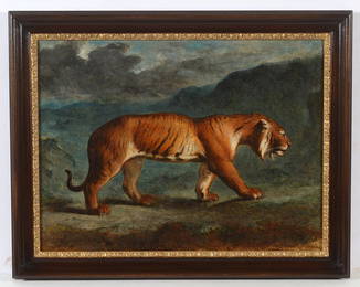 "Bengal Tiger", French School of 1st half of 19th century, oil on canvas