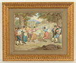 Bartolomeo Pinelli (1781-1835) "Roman 'Saltarello'", watercolor, 1824