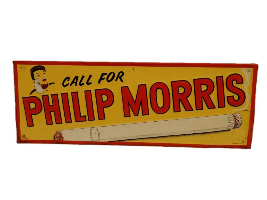 CALL FOR PHILIP MORRIS EMBOSSED SST SIGN (1 of 3)