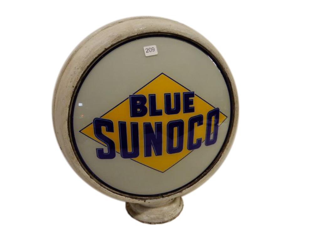 BLUE SUNOCO GAS PUMP GLOBE (1 of 3)