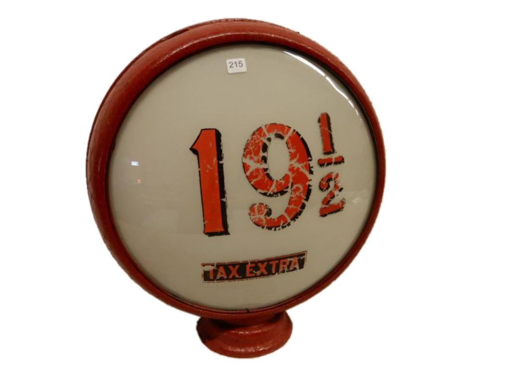 19 1/2 TAX EXTRA GAS PUMP GLOBE- ONE LENSE ONLY (1 of 4)