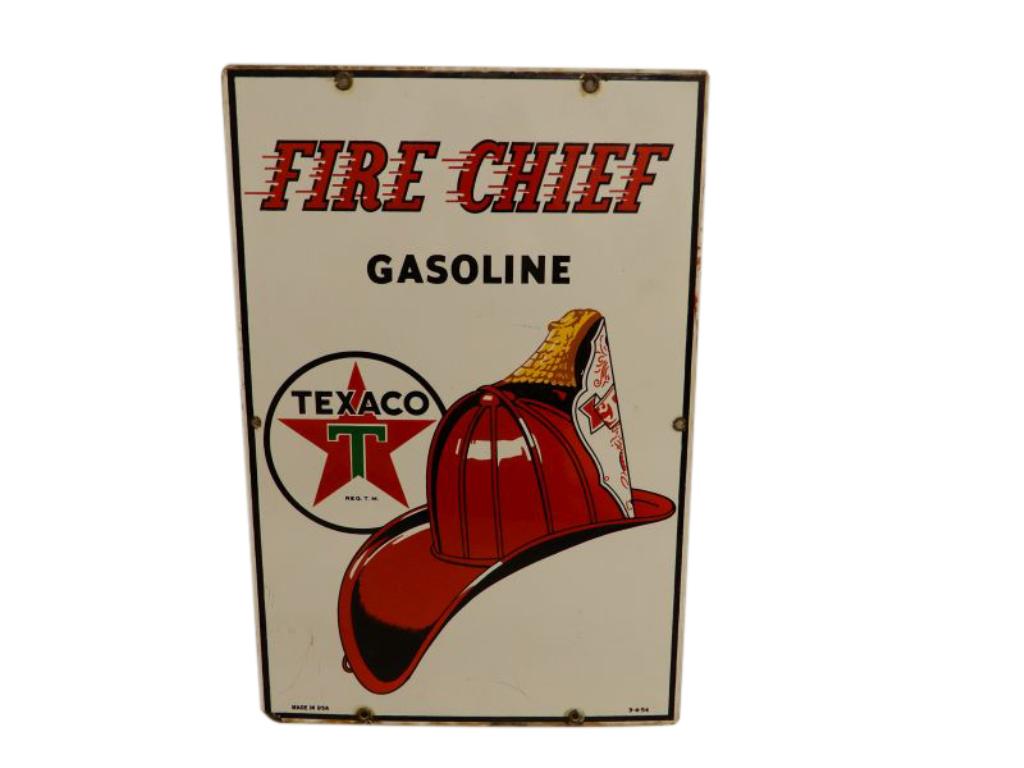 1954 TEXACO FIRE-CHIEF GASOLINE SSP PUMP PLATE (1 of 4)