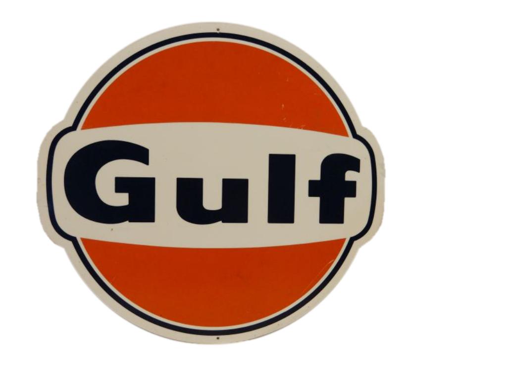 GULF LOGO S/S HEAVY PLASTIC SIGN (1 of 2)