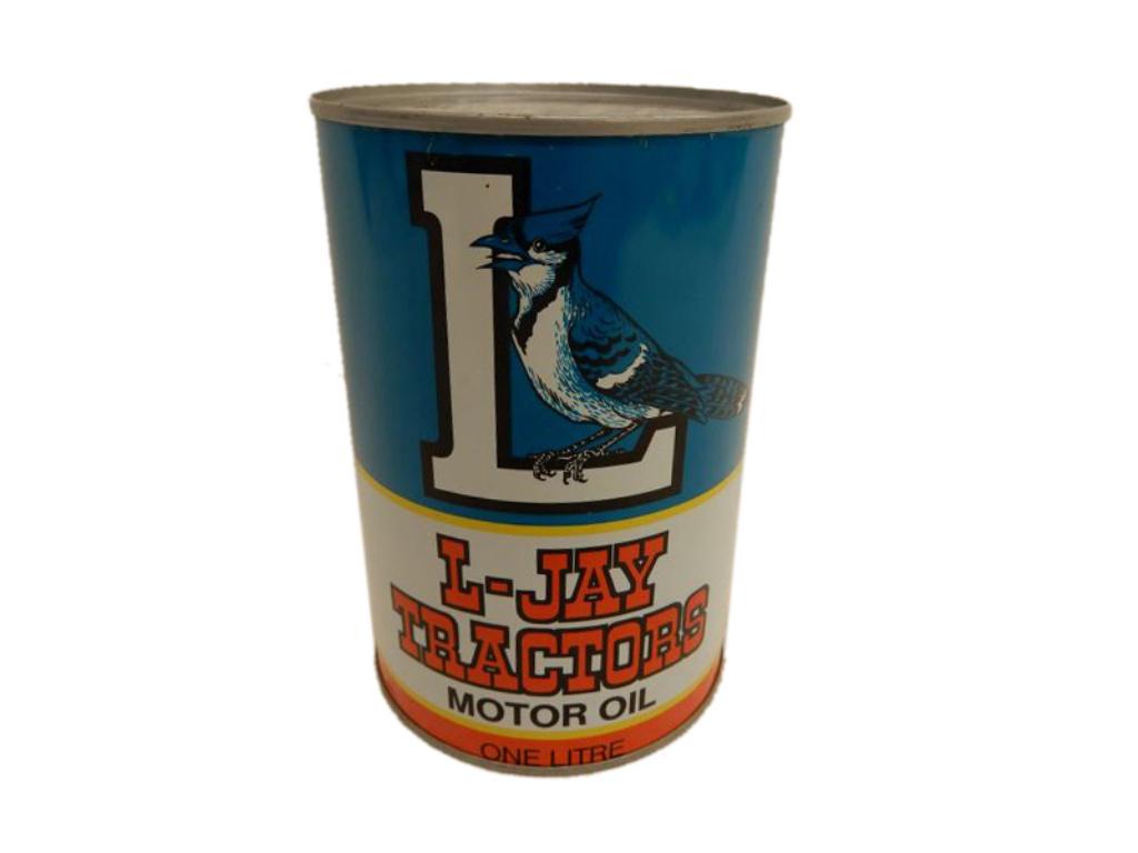 L-JAY TRACTORS MOTOR OIL LITRE CAN - FULL MARKED SAE (1 of 6)