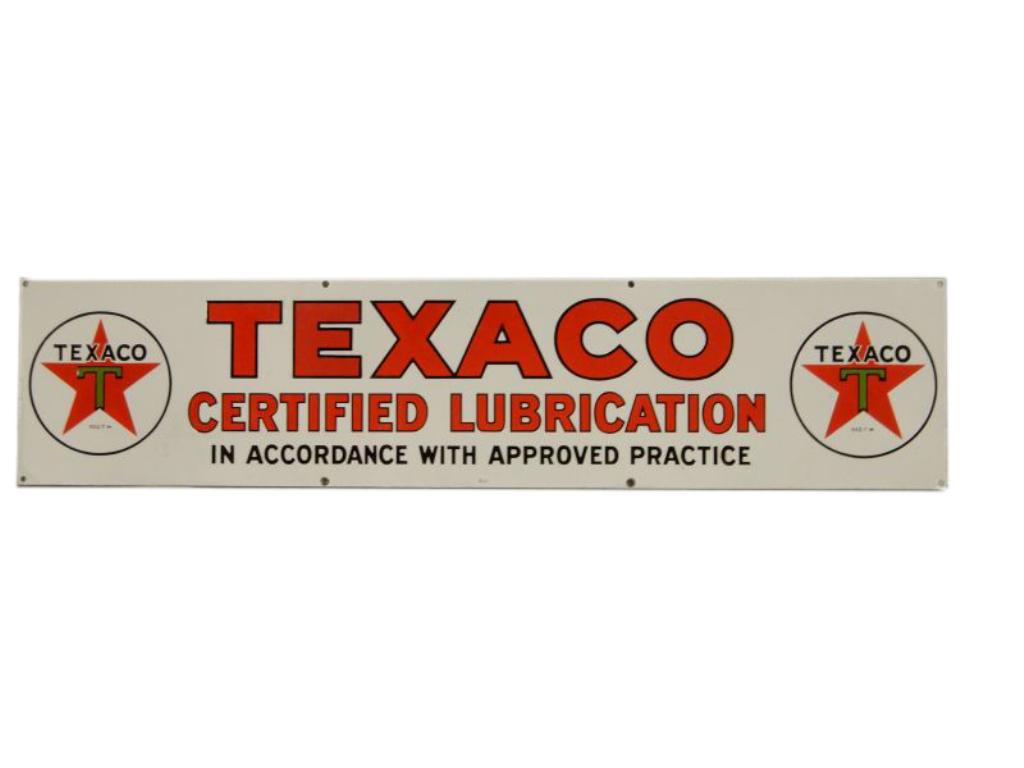 TEXACO CERTIFIED LUBRICATION SSP SIGN "IN ACCORDANCE (1 of 2)