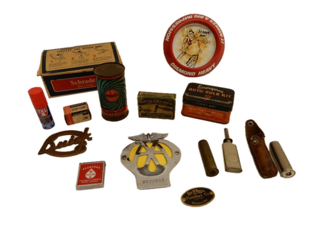 GROUPING OF AUTOMOTIVE COLLECTIBLES+ CANADIAN SCHRADER (1 of 8)