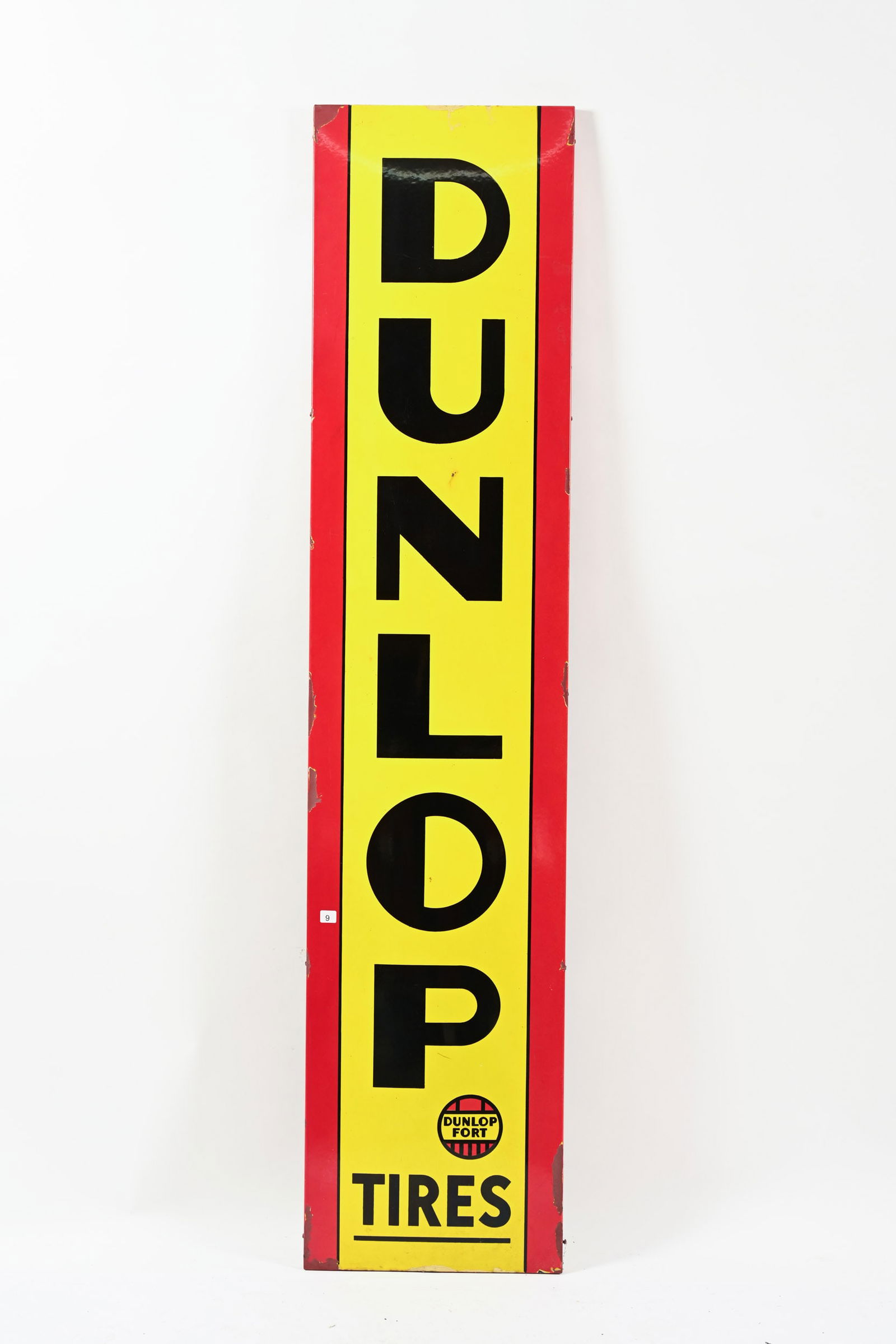 DUNLOP TIRES PORCELAIN VERTICAL SIGN (1 of 8)