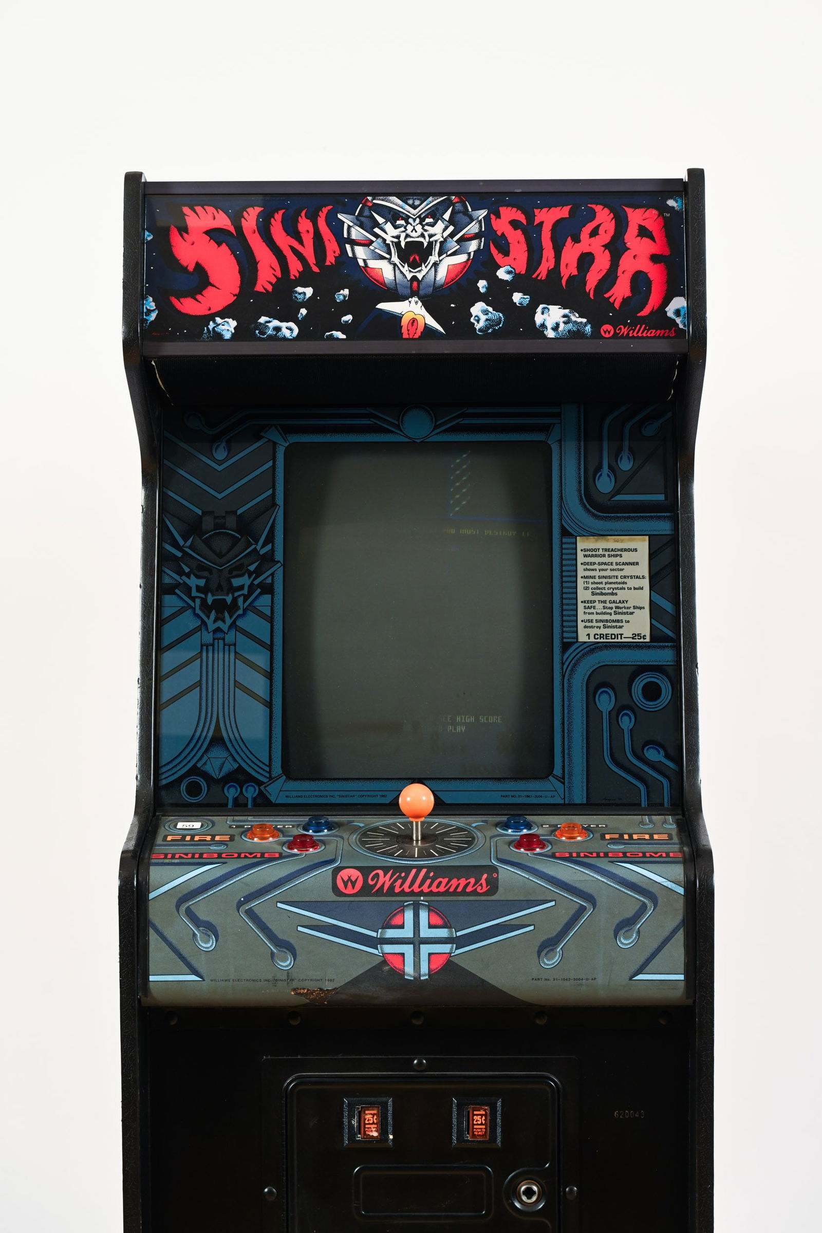 1982 WILLIAMS SINISTAR ARCADE GAME - 3
