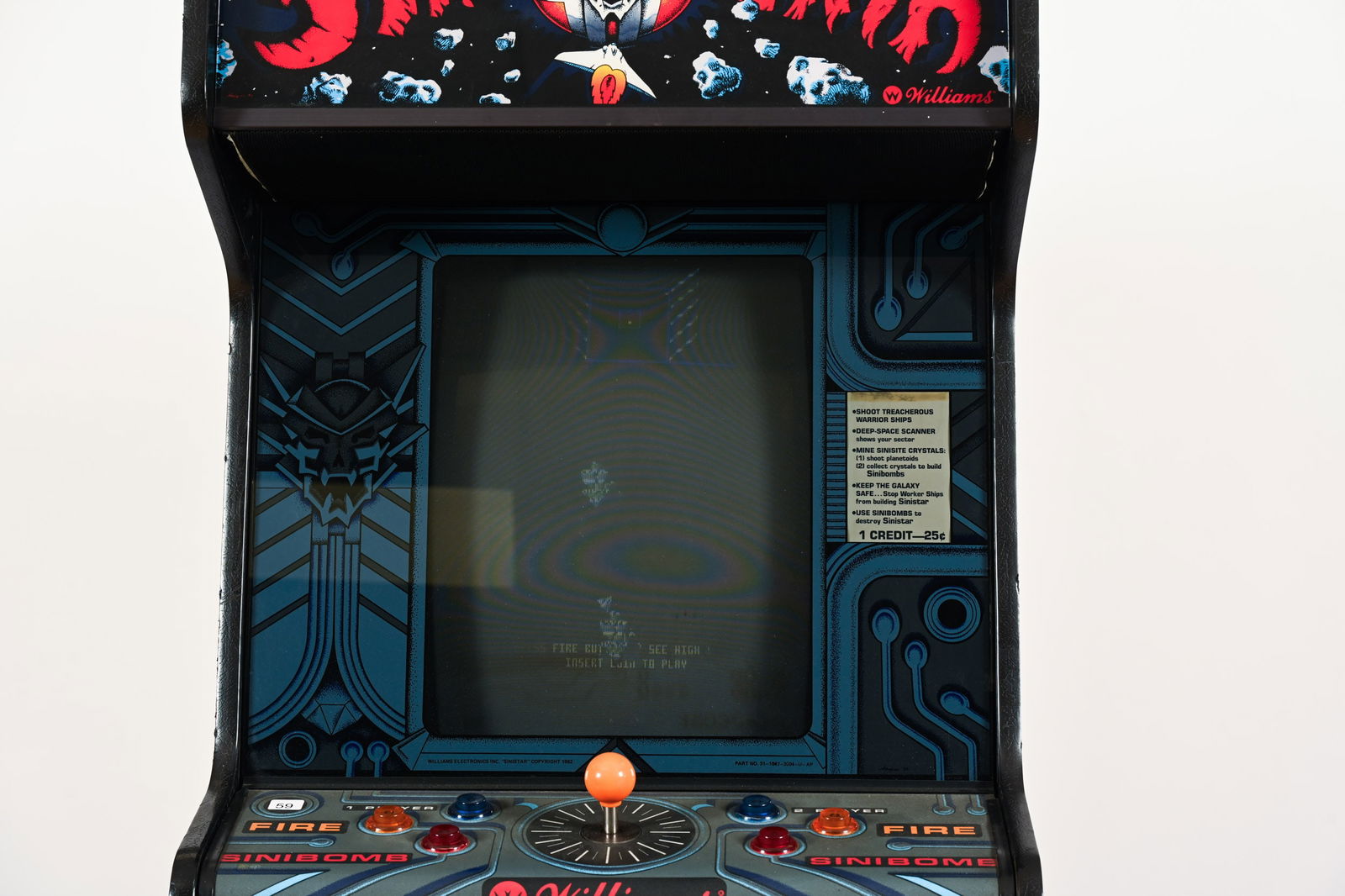 1982 WILLIAMS SINISTAR ARCADE GAME - 5
