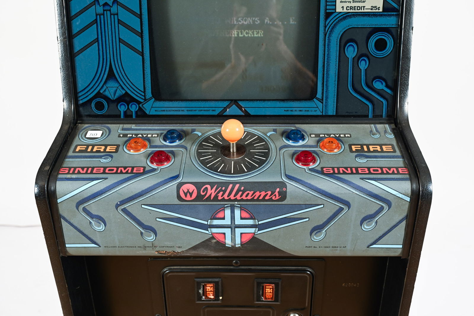 1982 WILLIAMS SINISTAR ARCADE GAME - 8