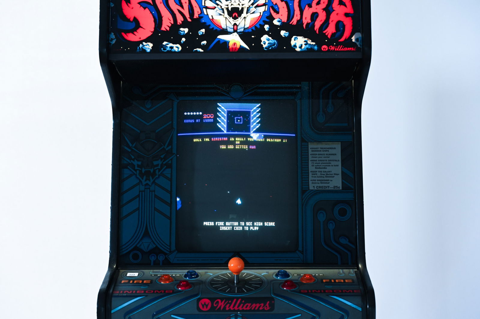 1982 WILLIAMS SINISTAR ARCADE GAME - 9
