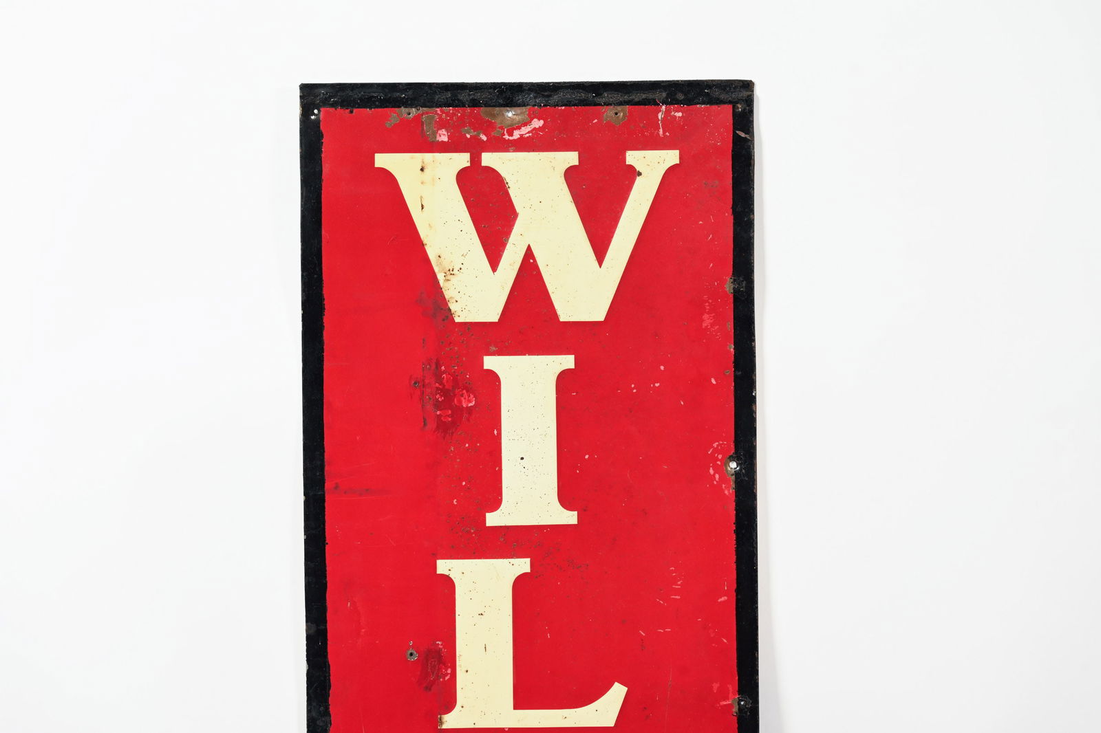 WILLARD BATTERIES EMBOSSED TIN VERTICAL SIGN - 2