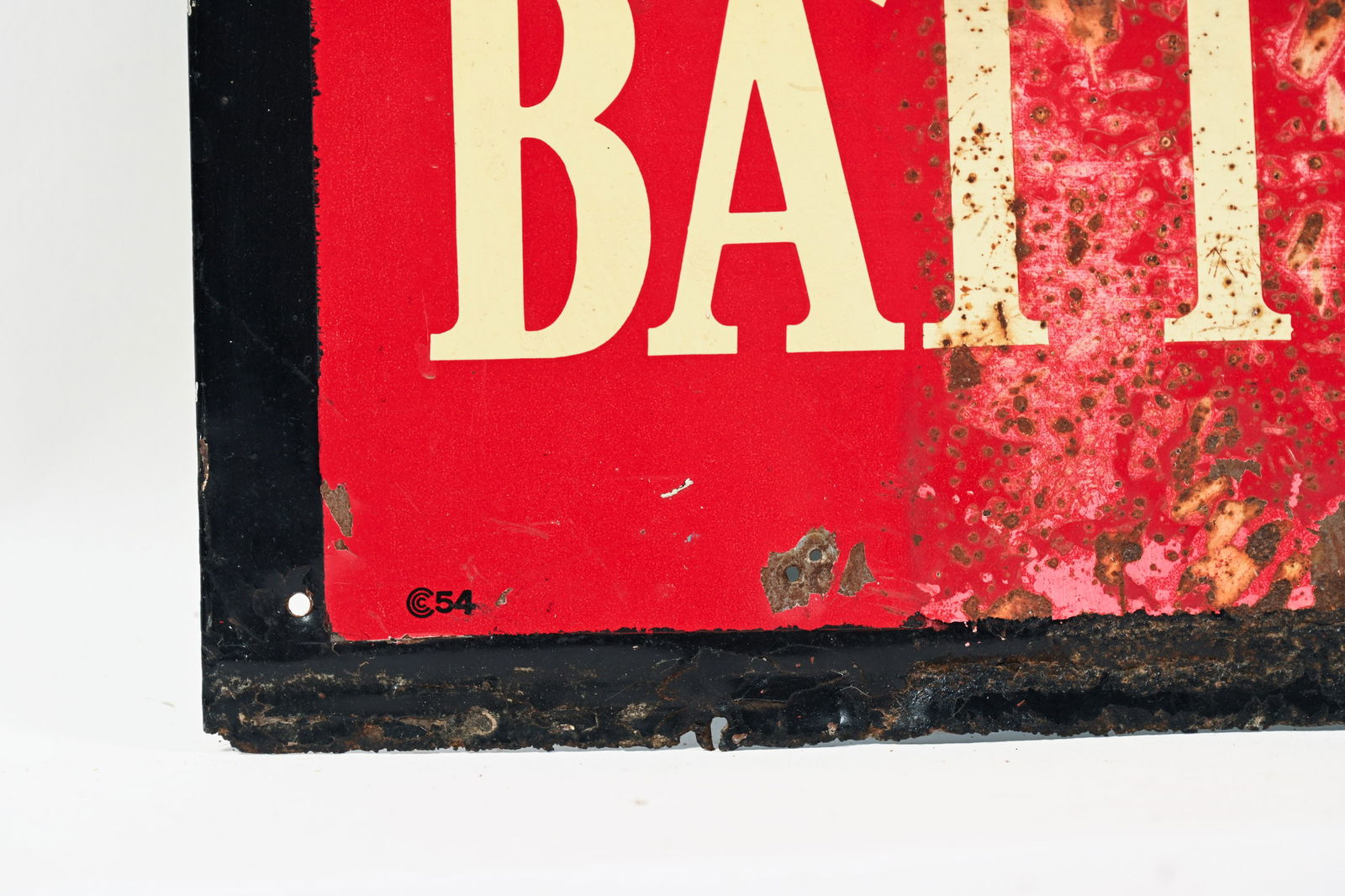 WILLARD BATTERIES EMBOSSED TIN VERTICAL SIGN - 5