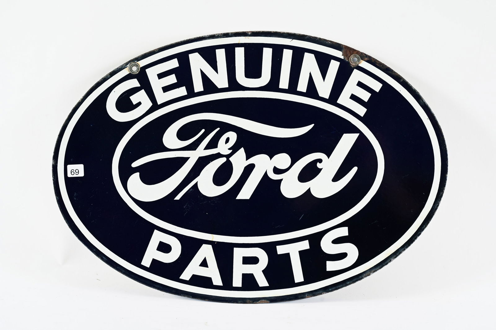 FORD GENUINE PARTS DOUBLE SIDED PORCELAIN SIGN (1 of 8)