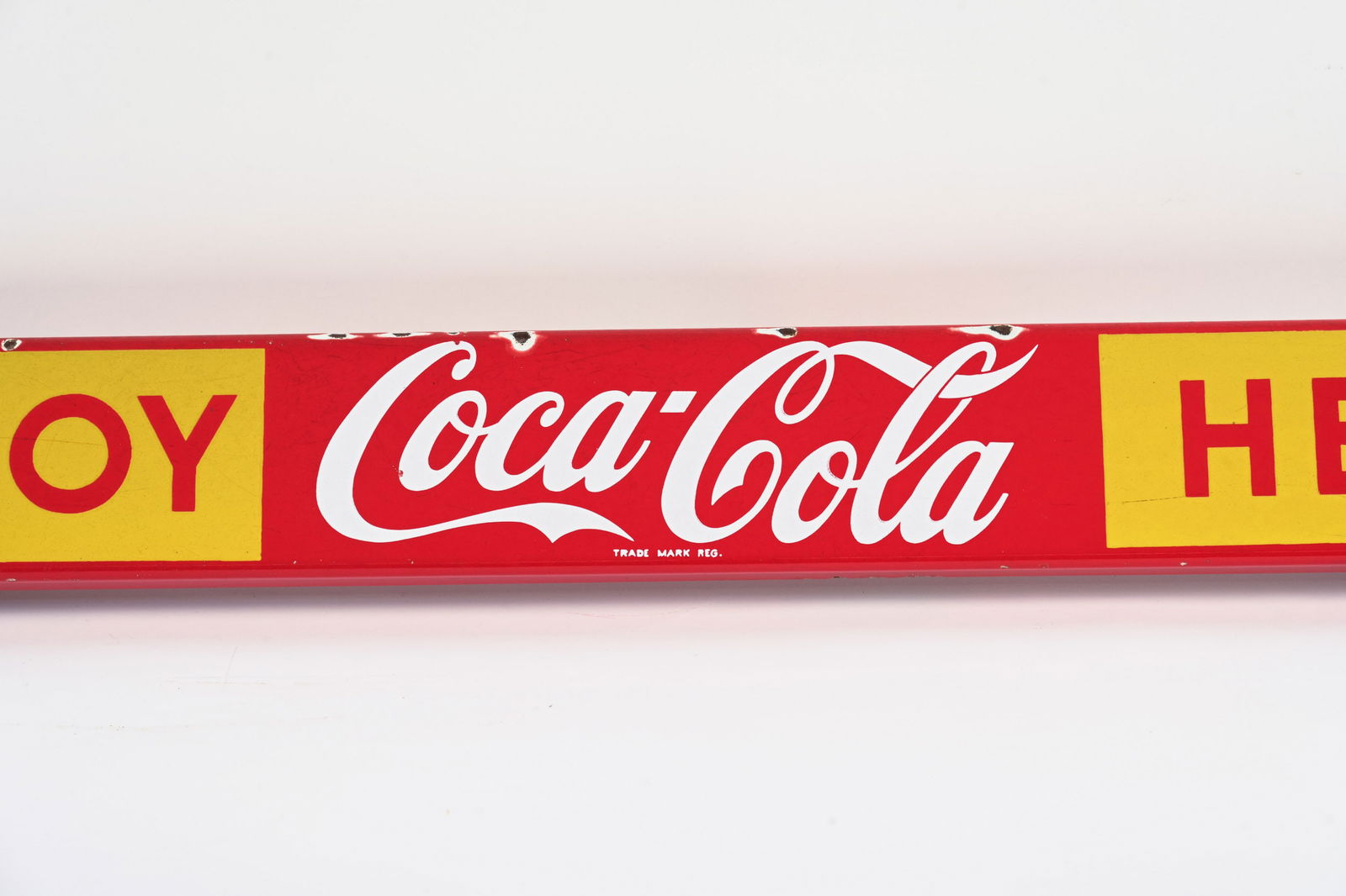 ENJOY COCA-COLA HERE PORCELAIN PUSH BAR - 3