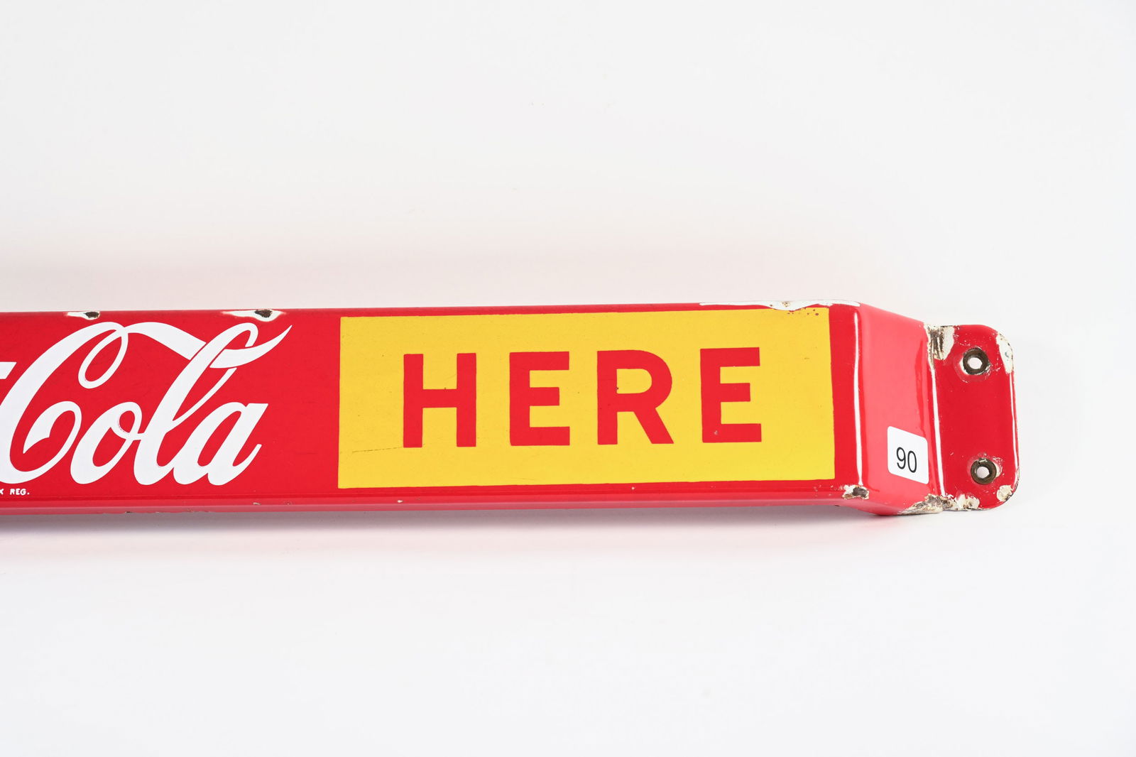 ENJOY COCA-COLA HERE PORCELAIN PUSH BAR - 4