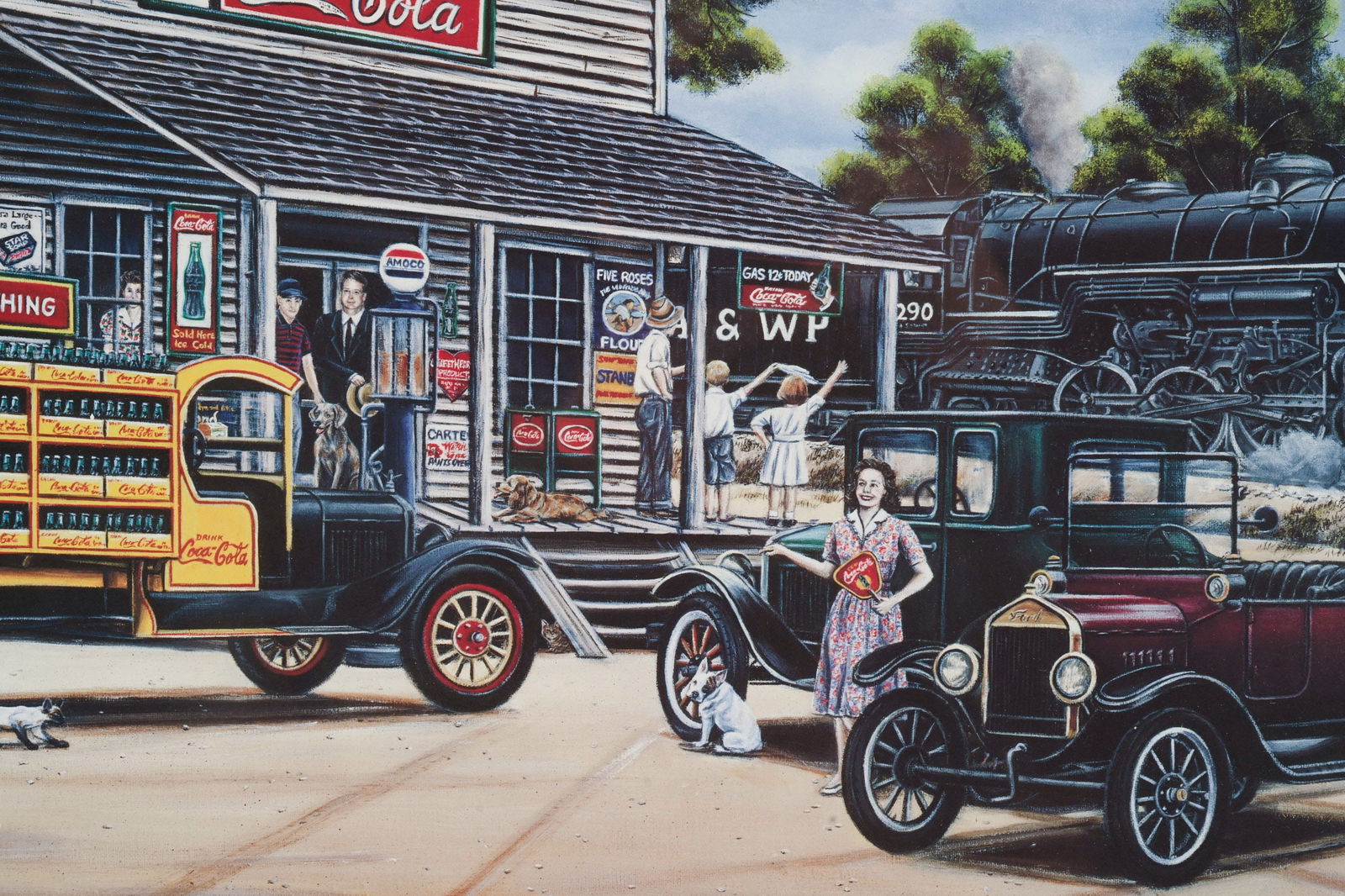 SIGNED PAULA RENFROE " ALL ABOARD" PRINT - 3