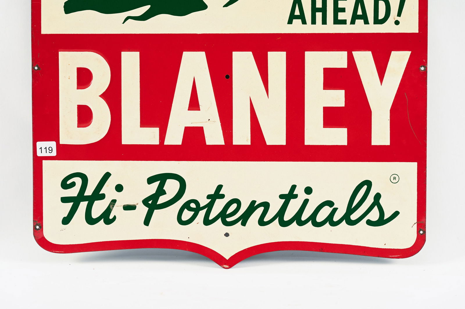BLANEY HI-POTENTIALS EMBOSSED TIN SIGN - 3