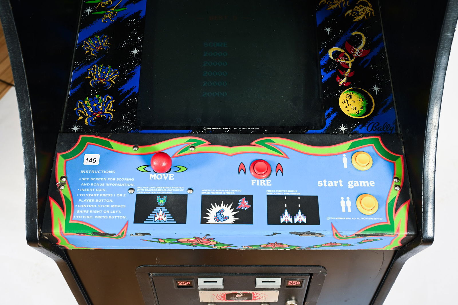 1981 BALLY/MIDWAY GALAGA ARCADE GAME - 13