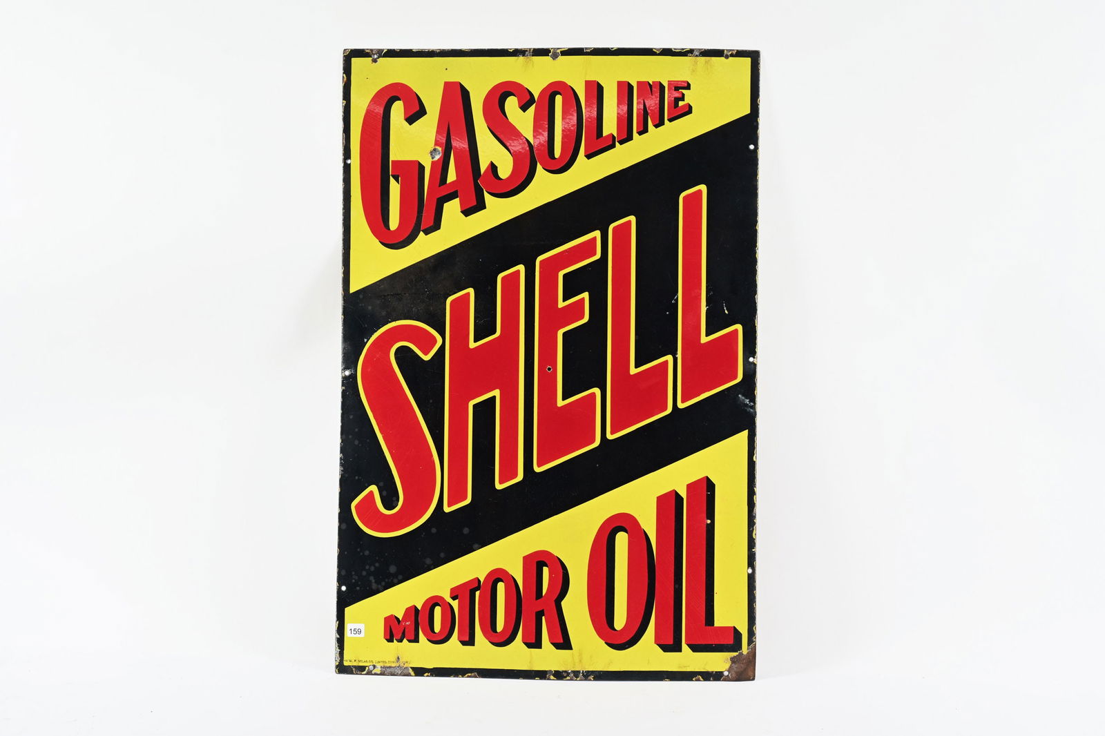 EARLY SHELL GASOLINE MOTOR OIL PORCELAIN SIGN (1 of 6)