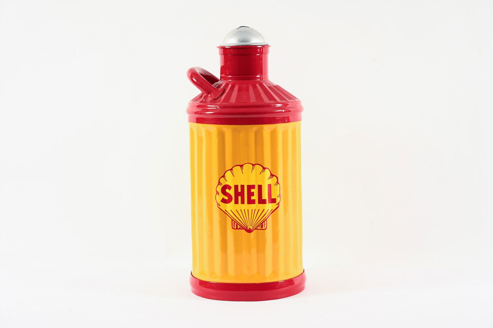 RESTORED SHELL FIVE GALLON FUEL CAN: RESTORED SHELL FIVE GALLON FUEL CAN DECAL LOGO