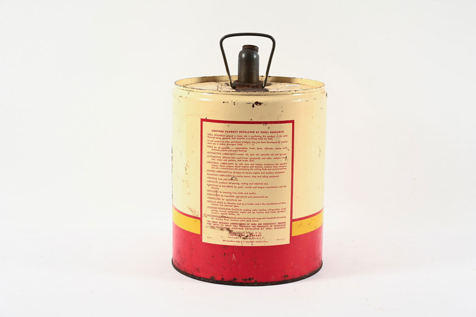 SHELL ROTELLA 30 U.S. FIVE GALLON CAN - 3