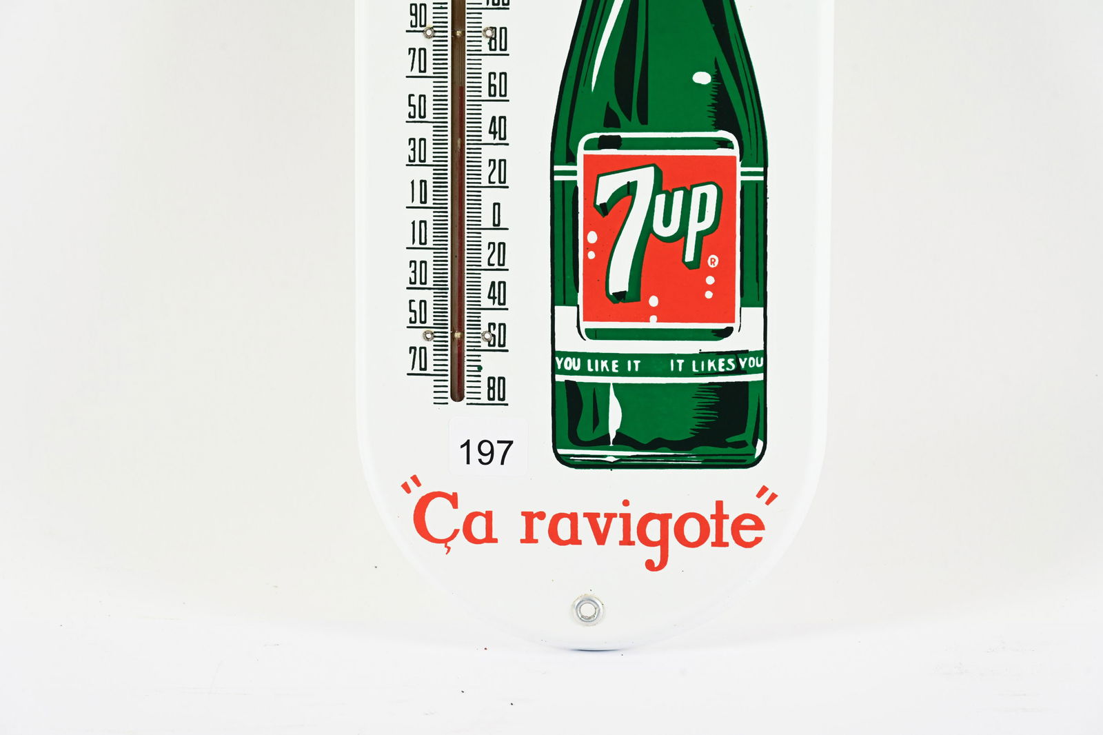 7UP "FRESH UP" PORCELAIN THERMOMETER - 3