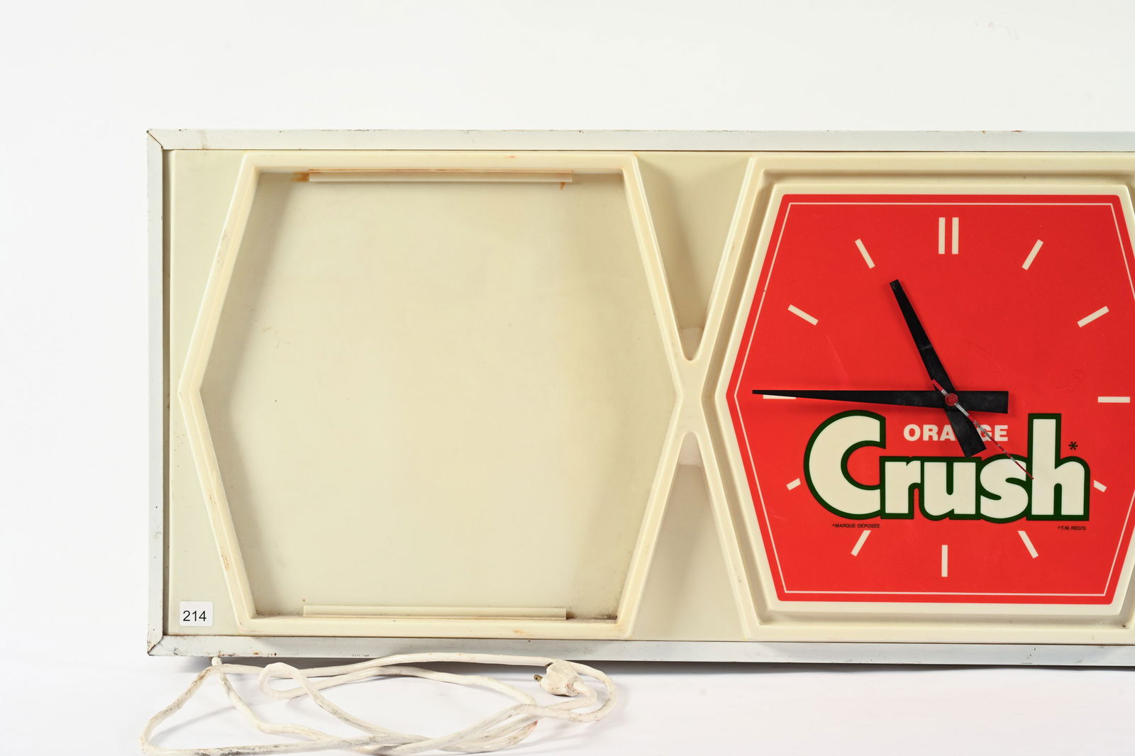 ORANGE CRUSH LIGHTED MENU BOARD CLOCK - 2