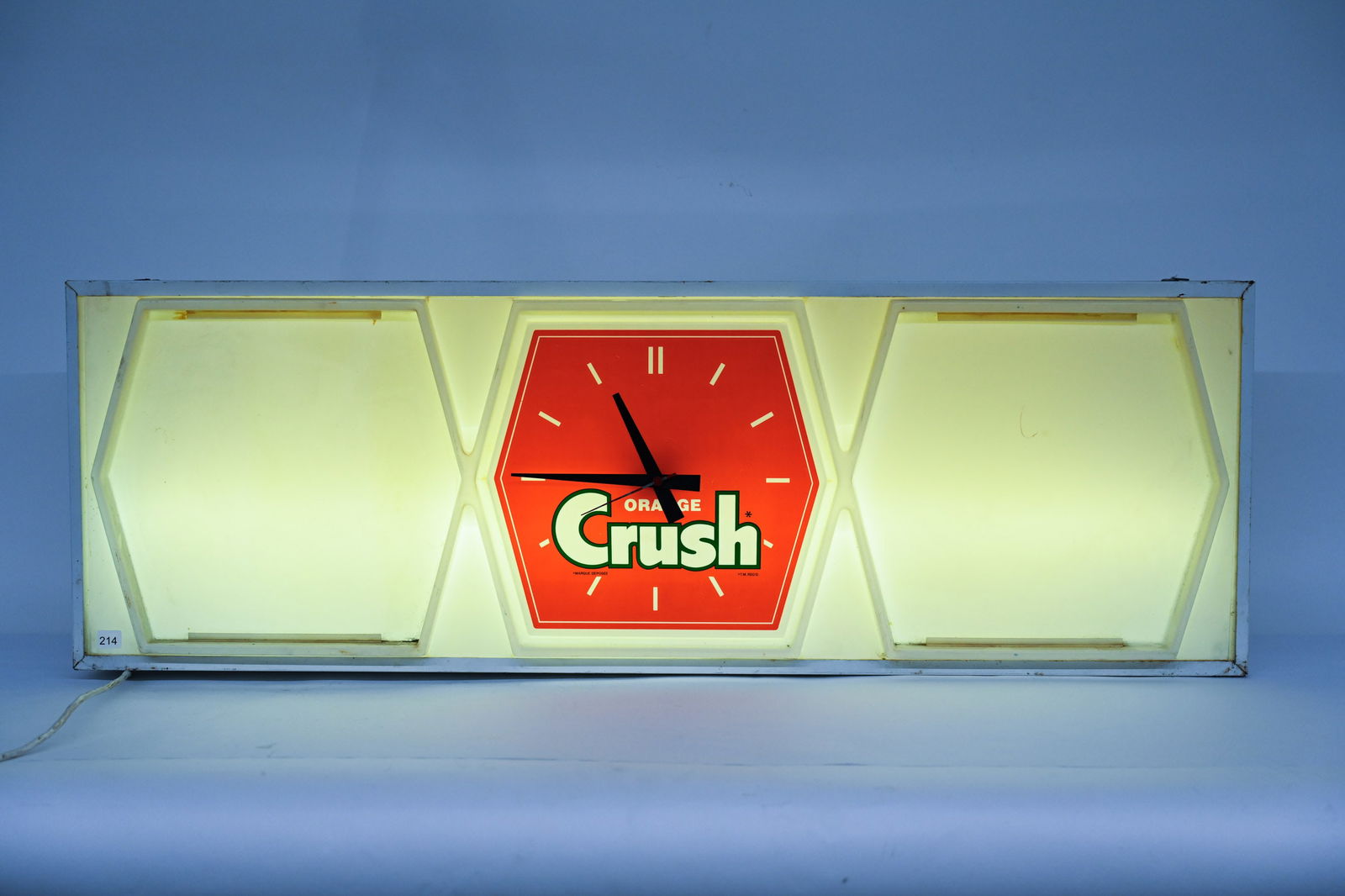ORANGE CRUSH LIGHTED MENU BOARD CLOCK - 5