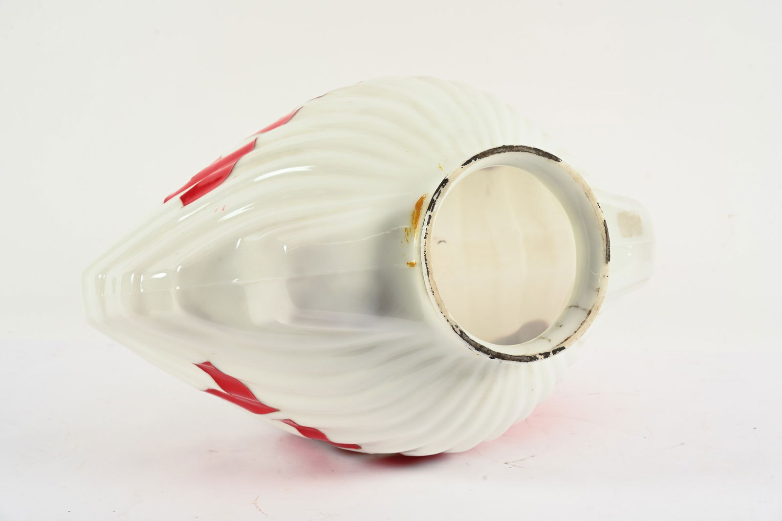 SHELL 2 PC MILK GLASS "CLAM SHELL" GAS PUMP GLOBE - 7